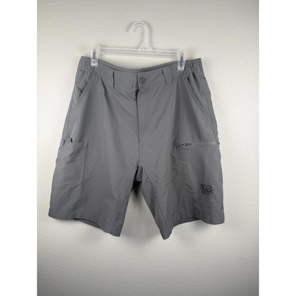 Fintech Submariner Woven Shorts Mens Large Gray 4-Way Stretch Waistband Comfort